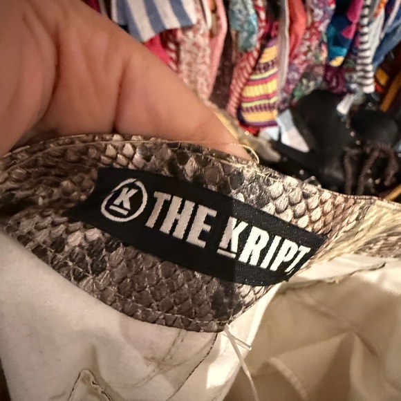 The Kript leather snake skin patterned pants - Picture 3 of 3